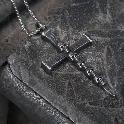 Deathly Skull and Cross Stainless Steel Pendant