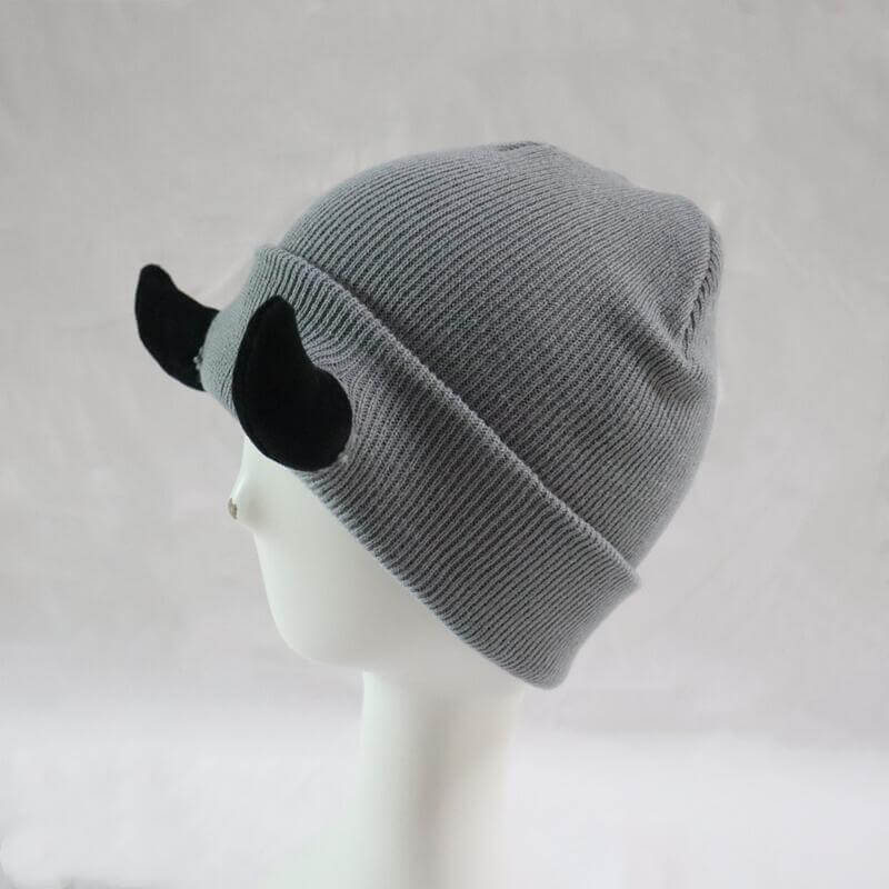 Demon Horned Knitted Beanie Hat
