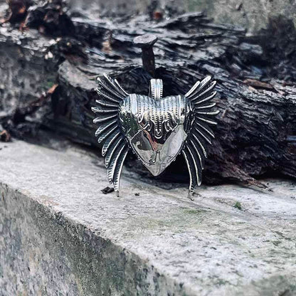 Devil Heart Wings Stainless Steel Pendant
