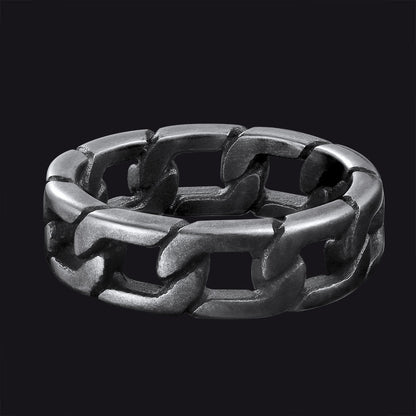 Chunky Cuban Link Chain Ring for Stainless Steel