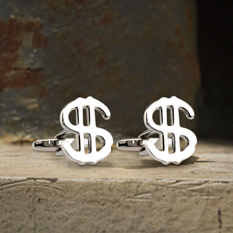 Dollar Sign Brass Cufflinks