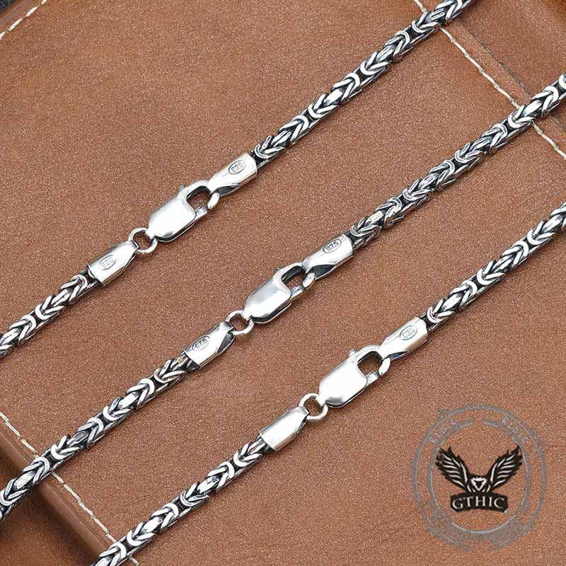 Domineering Keel Chain Sterling Silver Necklace
