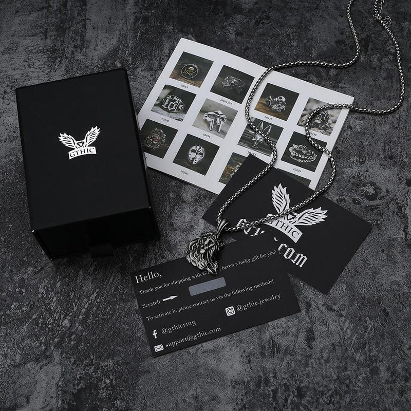Domineering Lion Pure Tin Necklace