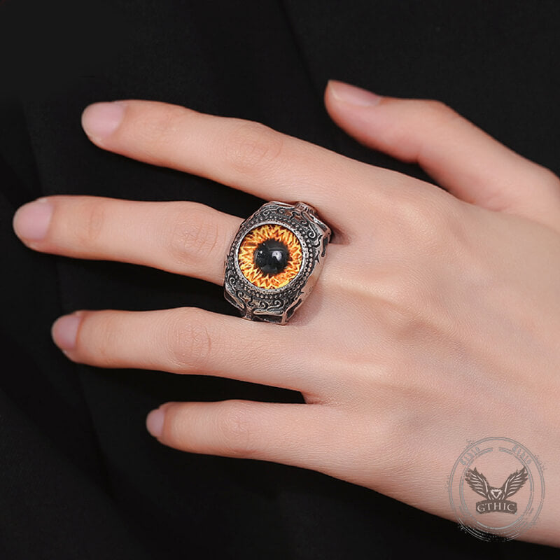 Domineering Skull Devil Eye Stainless Steel Ring