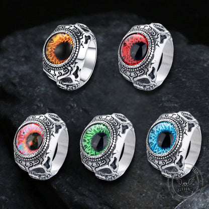 Domineering Skull Devil Eye Stainless Steel Ring