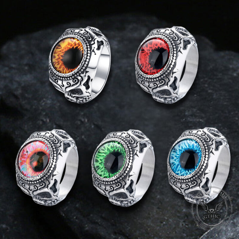 Domineering Skull Devil Eye Stainless Steel Ring