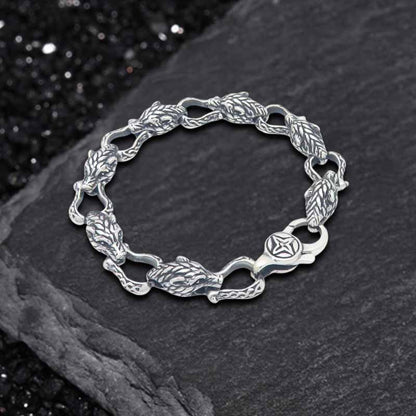 Domineering Wolf Head Stainless Steel Bracelet