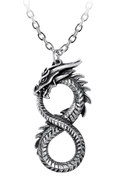 Dragon Infinity Pendant Necklace With Design
