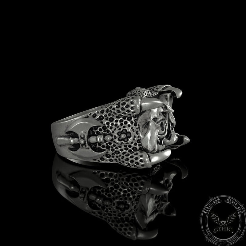 Dragon Claw Evil Eye Sterling Silver Ring