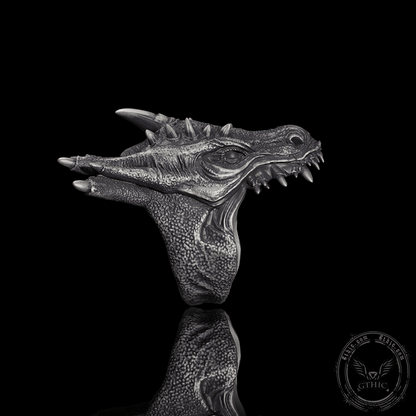 Dragon Head Sterling Silver Animal Ring