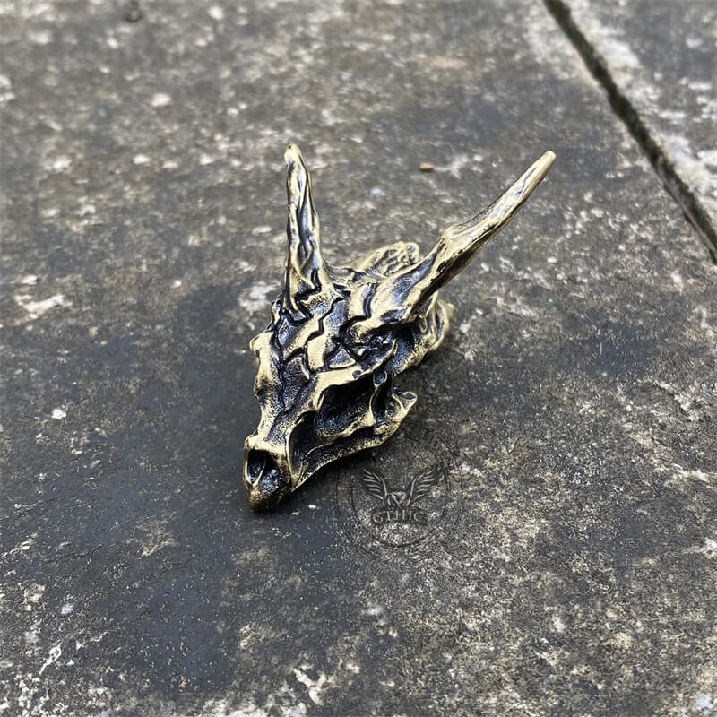 Dragon Sterling Silver Skull Necklace