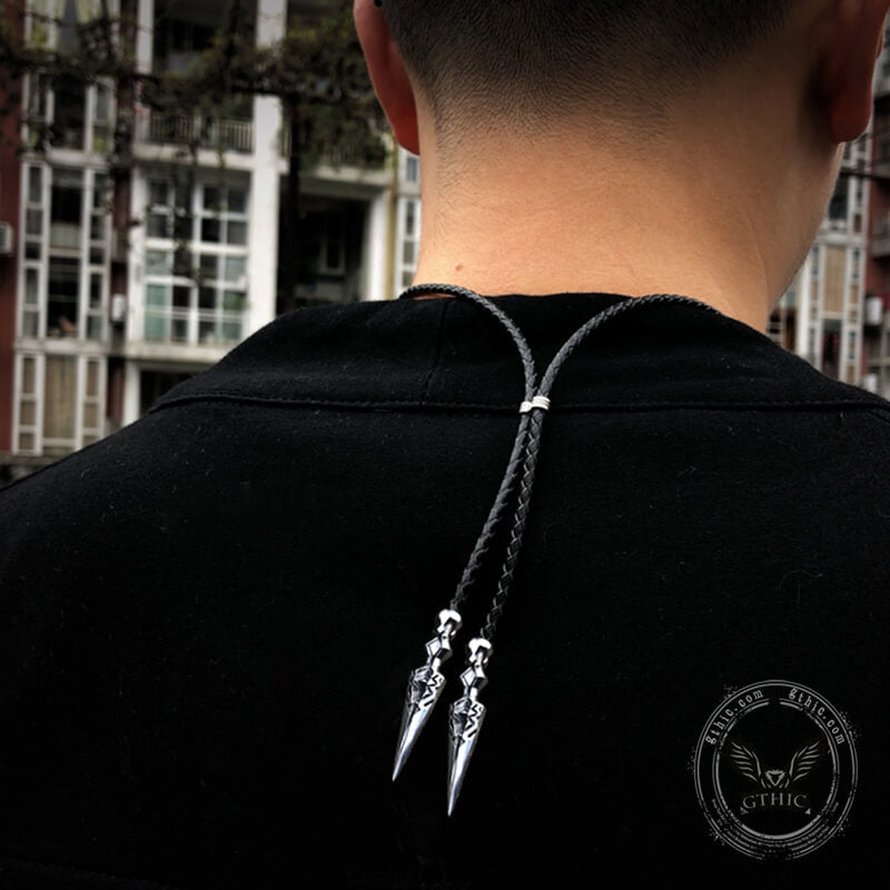 Dwarf Spear Sterling Silver Bolo Tie