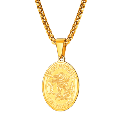 Archangel Michael Medal Pendant Necklace