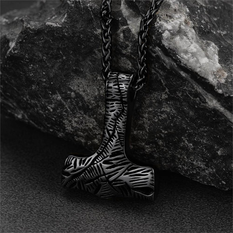 Flash Viking Thor's Hammer Necklace Mjolnir Pendant for