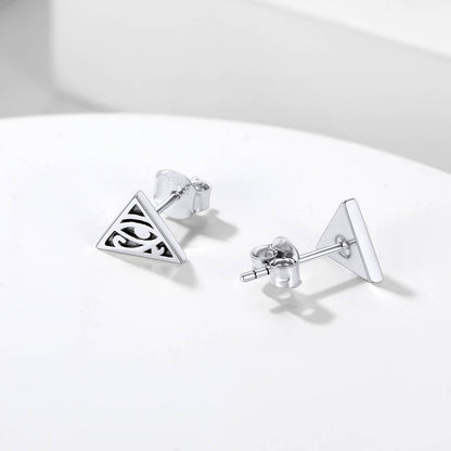 Sterling Silver Eye of Ra Stud Earrings for