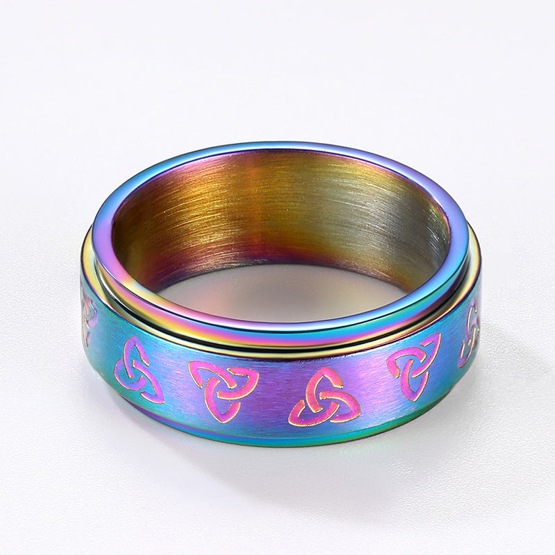 Celtic Knot Fidget Band Ring for Anxiety for
