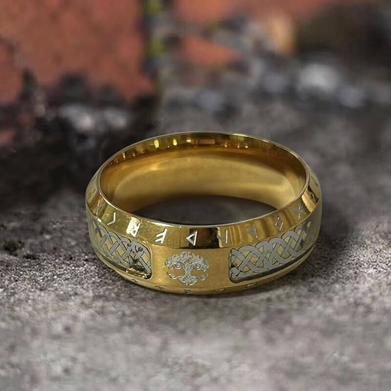 Tree of Life Knot Stainless Steel Band Ring