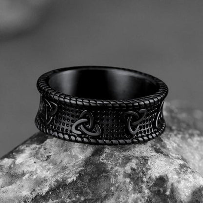 Viking Celtic Knot Stainless Steel Band Ring for