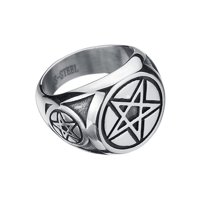 Triple Pentacle Guardian Ring