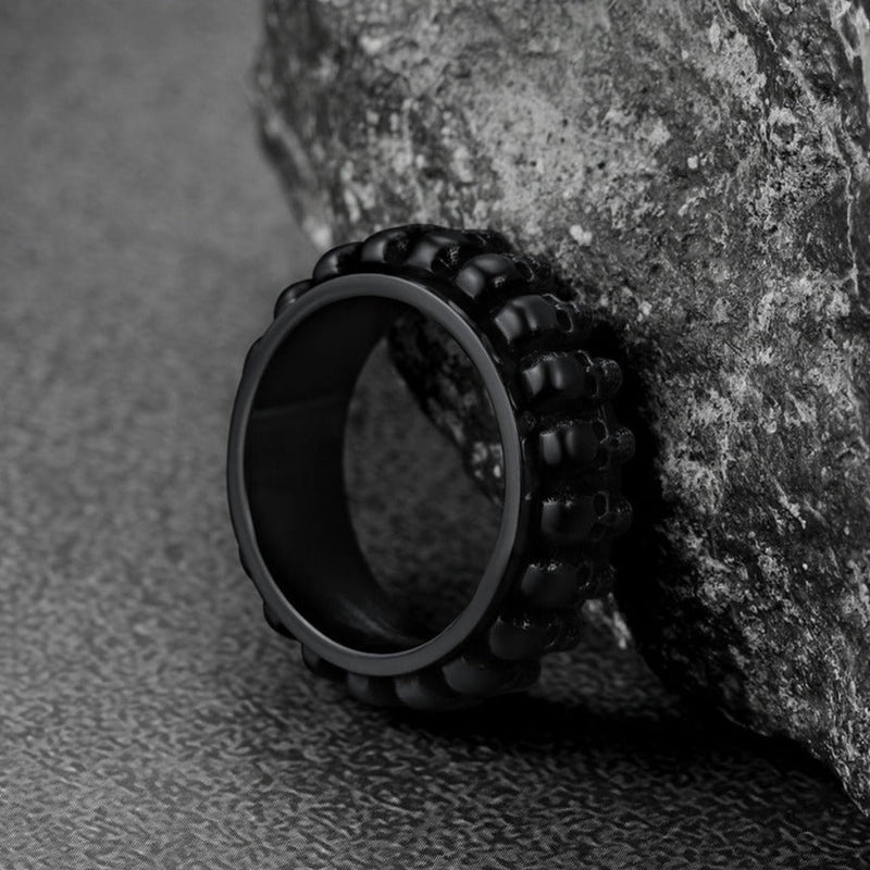 Gothic Skull Ring Anxiety Fidget Ring for