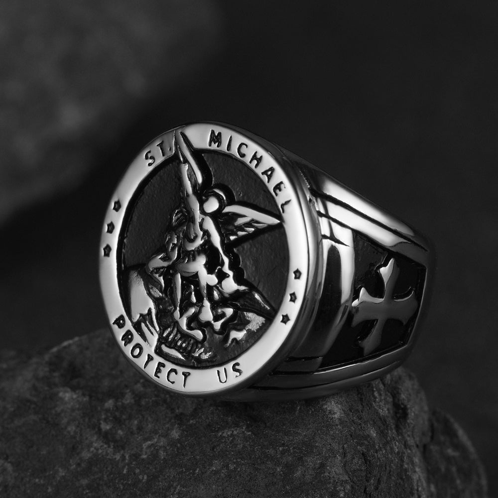 Flash Archangel Saint Michael Protect Us Ring for