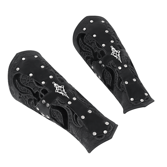 Adjustable Gothic Bracelet With Lace Details