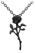 Black Rose Gothic Pendant With Antique Finish
