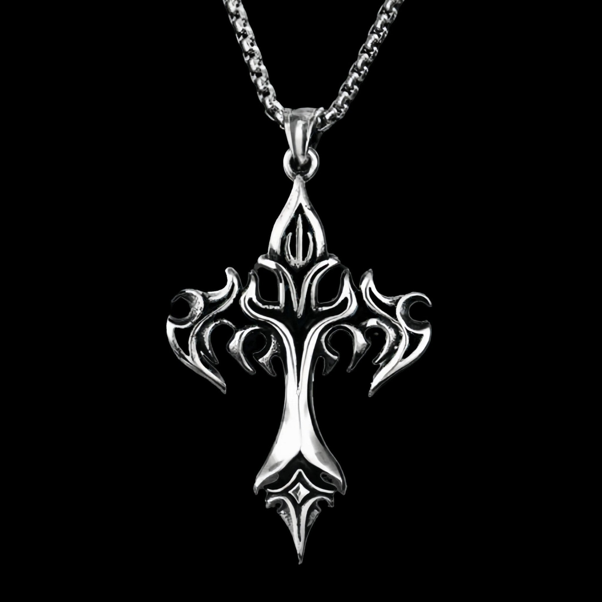 Eternal Flame Cross Pendant