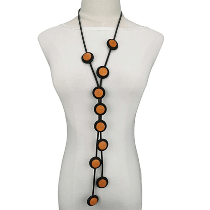 Long Pendant Necklaces for / Gothic Rubber Handmade Necklaces