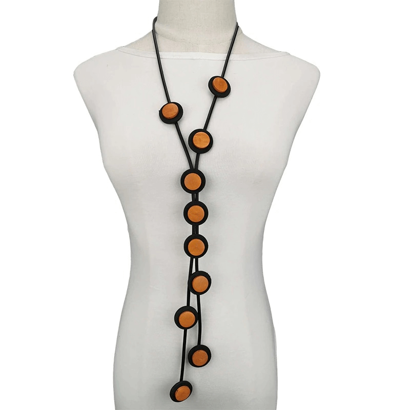 Long Pendant Necklaces for / Gothic Rubber Handmade Necklaces