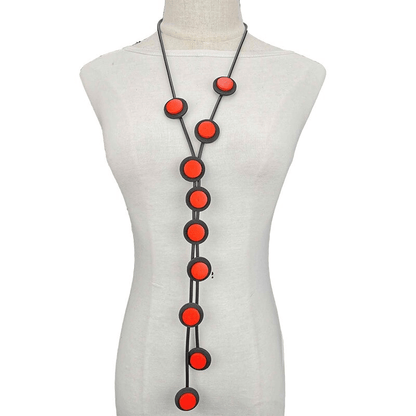 Long Pendant Necklaces for / Gothic Rubber Handmade Necklaces