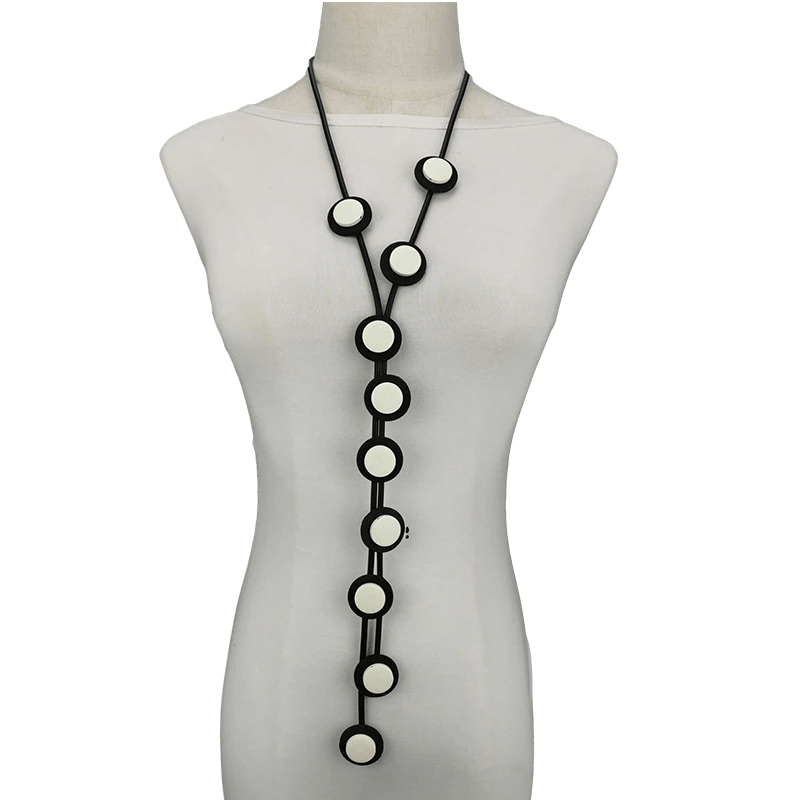 Long Pendant Necklaces for / Gothic Rubber Handmade Necklaces