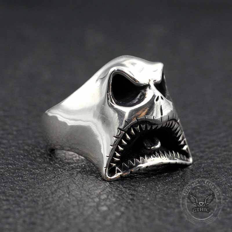 Evil Ghost Sterling Silver Halloween Ring