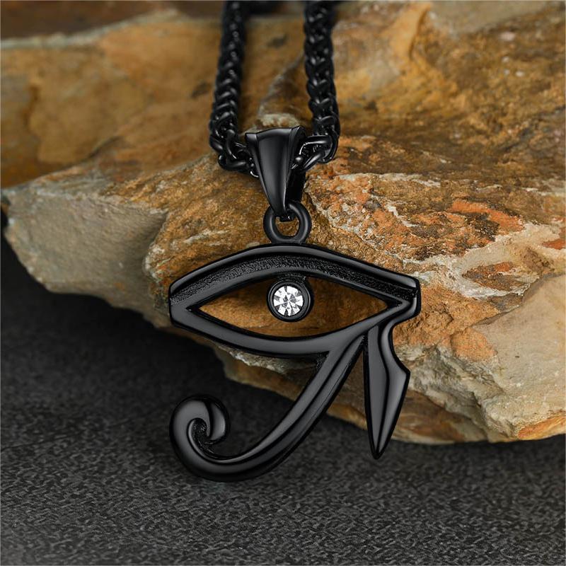 Egyptian Eye of Ra Pendant Necklace for