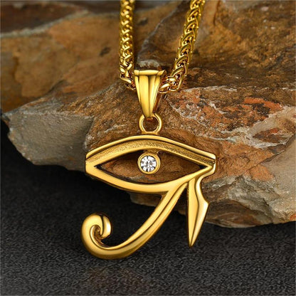 Egyptian Eye of Ra Pendant Necklace for