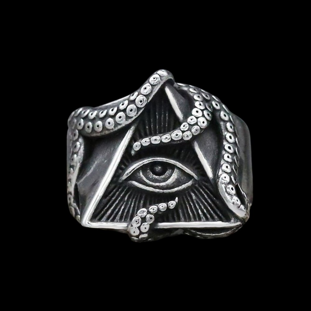 Eye of Providence Octopus Tentacle Ring