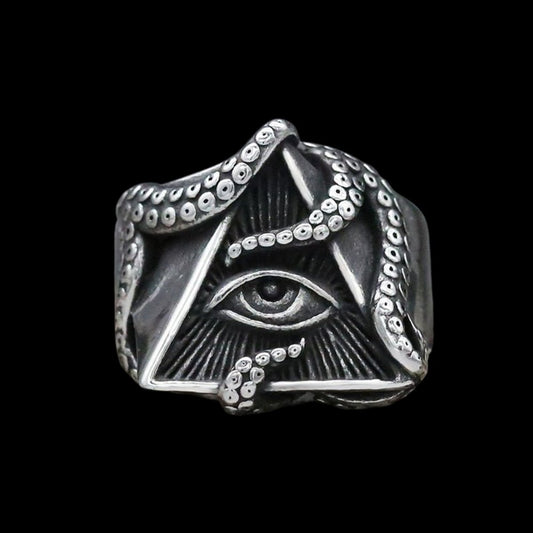Eye of Providence Octopus Tentacle Ring