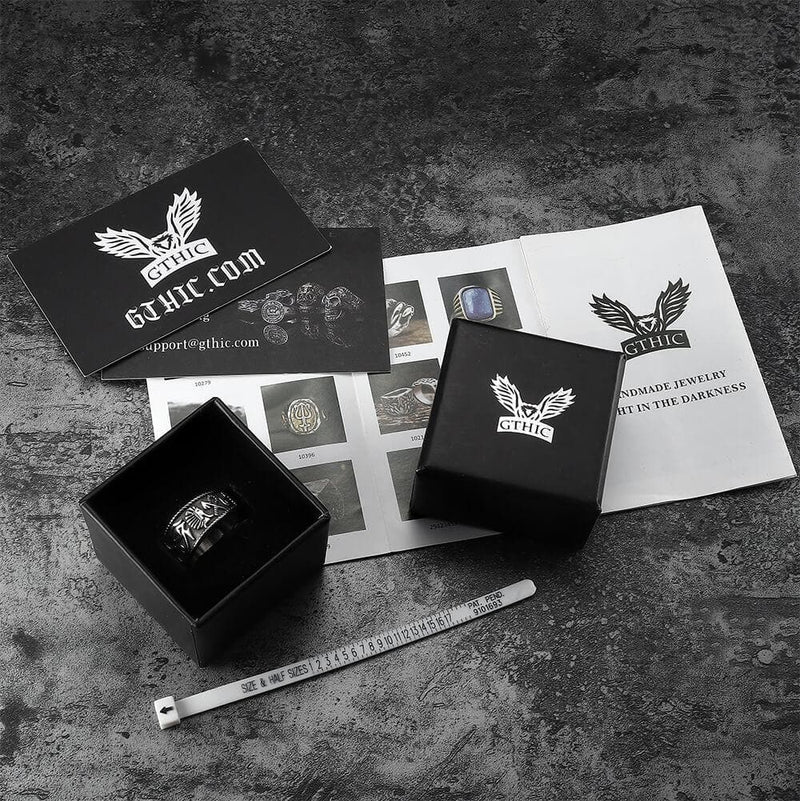Eye of Ra Stainless Steel Signet Ring