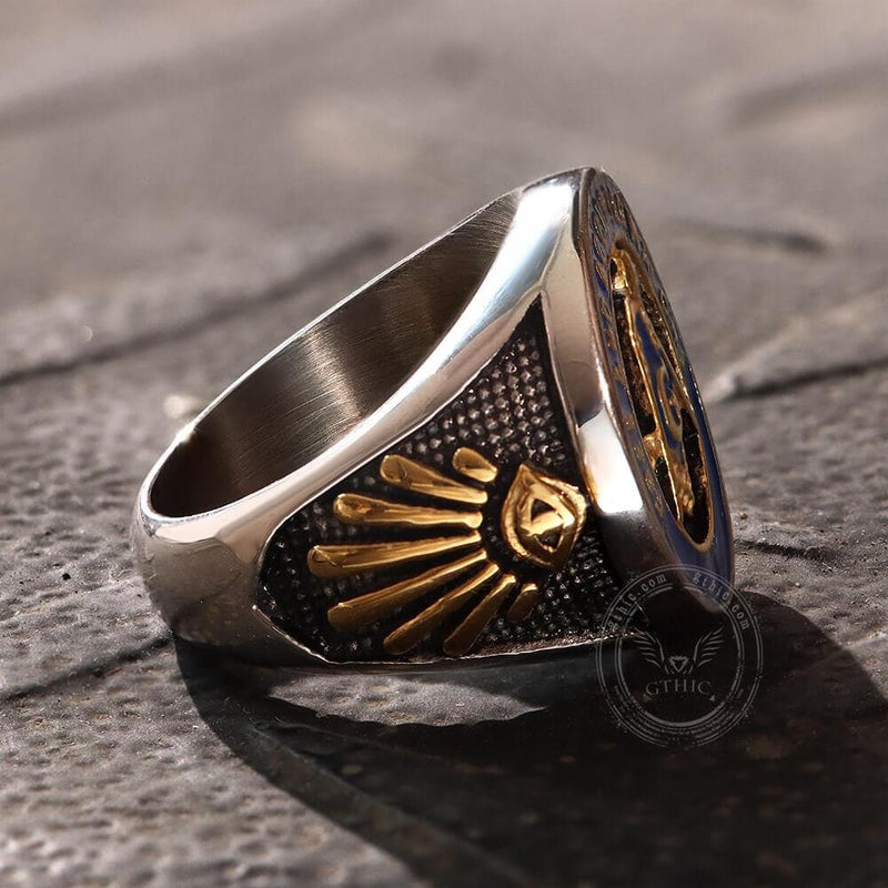 Eye of Providence 316l Stainless Steel Masonic Ring