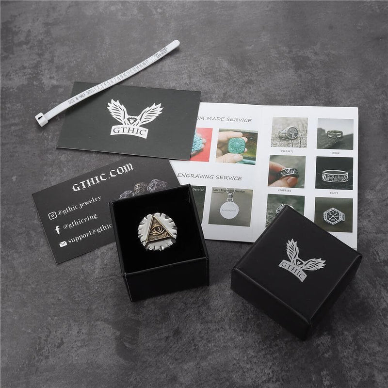 Eye of Providence Stainless Steel Masonic Ring
