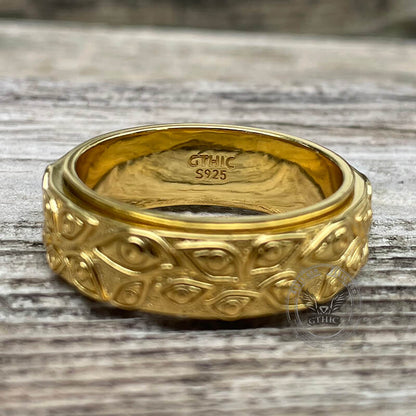 Eye of Providence Sterling Silver Spinner Ring