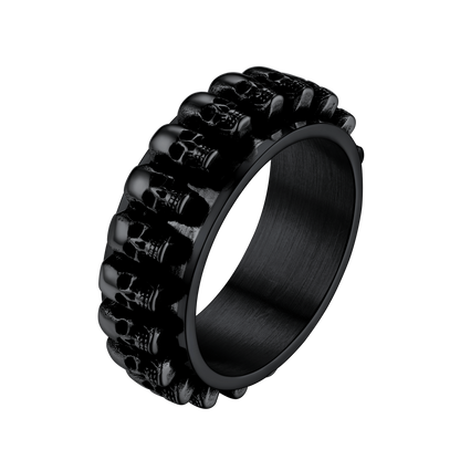 Gothic Skull Ring Anxiety Fidget Ring for