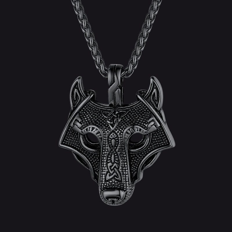 Norse Viking Celtic Wolf Necklace Amulet Jewelry for