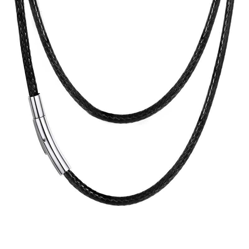 Braided Leather Cord Chain Wax Rope Necklace for 2mm/3mm