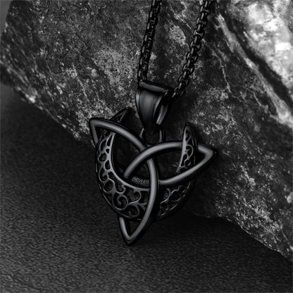 Celtic Knot Moon Goddess Necklace for