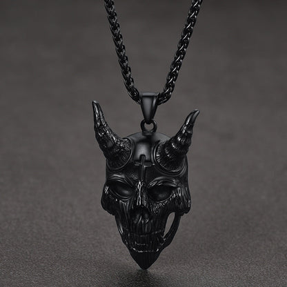 Gothic Skull Goat Necklace Devil Pendant for