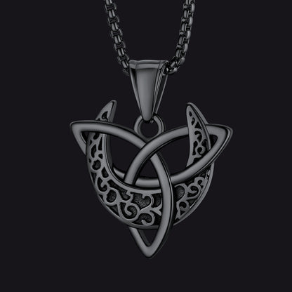 Celtic Knot Moon Goddess Necklace for