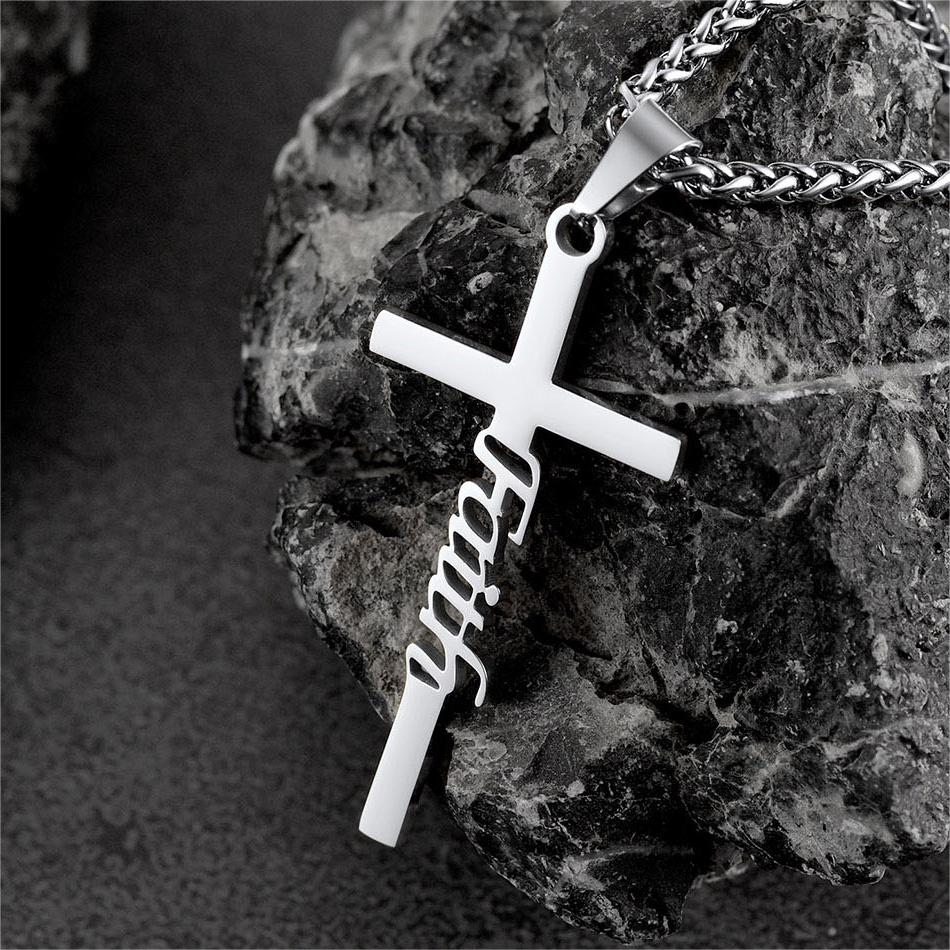 Christian Faith Cross Necklace Pendant for