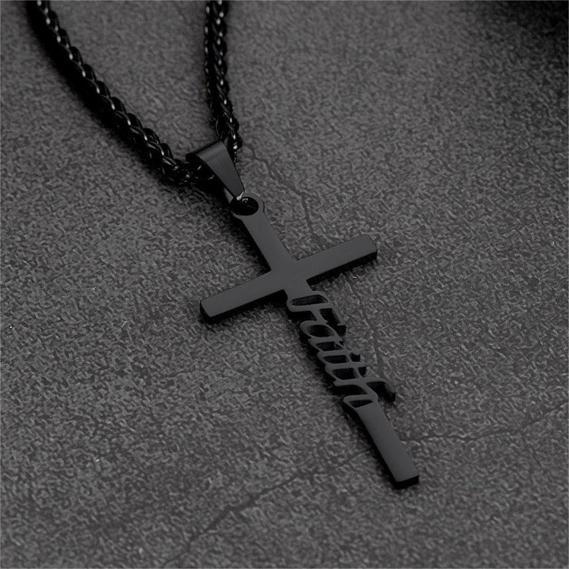 Christian Faith Cross Necklace Pendant for