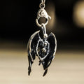 Fallen Angel Sterling Silver Skeleton Pendant